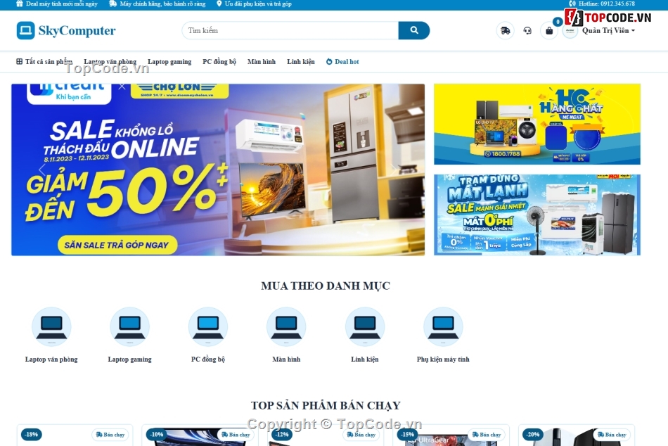 Web bán máy tính,giao diện,máy,tính